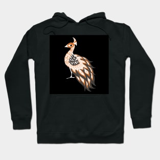 classy birdy with royal wings in peacock ecopop pattern Hoodie